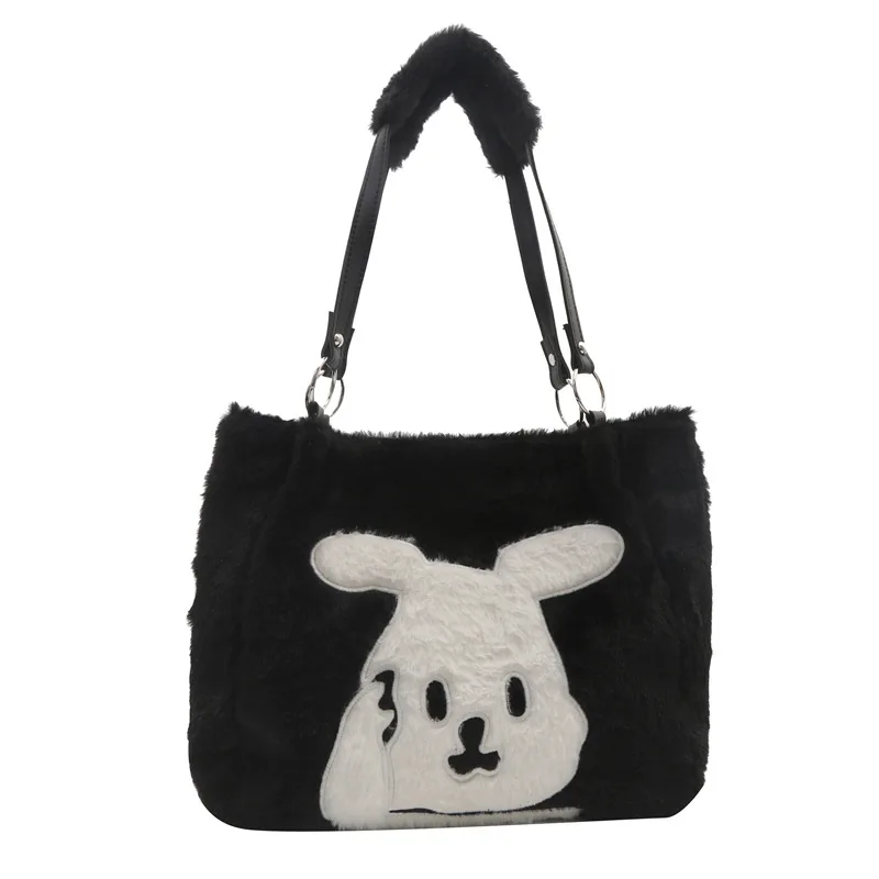 2023 Latest new design cartoon character crossbody shoulder bag Large Capacity plush rabbit handbag