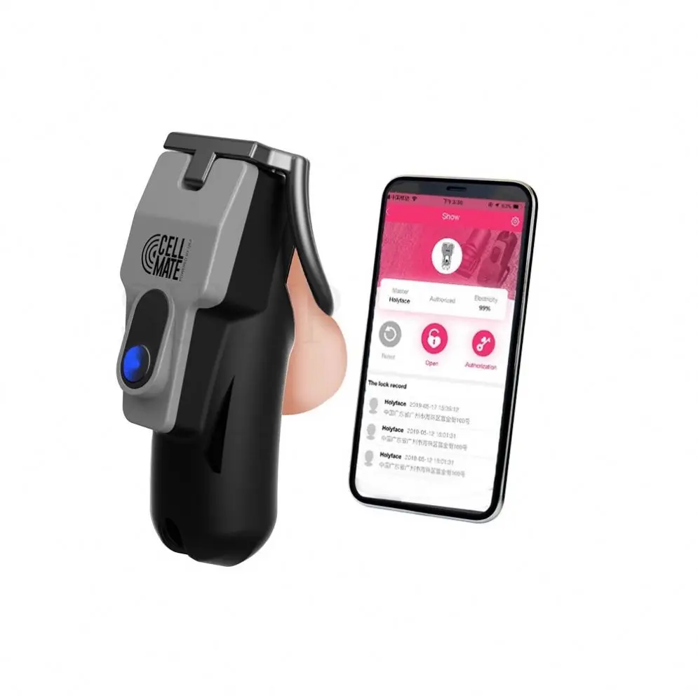 Free Custom Box - APP Controlled Keyless Remote Control Men Chastity Device Penis Ring Cock Cage Witht China Factory Low Price