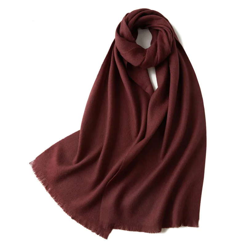 Роскошный шерстяной жаккардовый шарф для женщин Зимний квадратный стиль с короткими кисточками Женская шаль