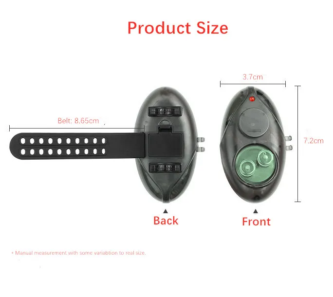 Dual Fish Bite  Alarm indicator Light Sound Functions Carp Bite Alarm