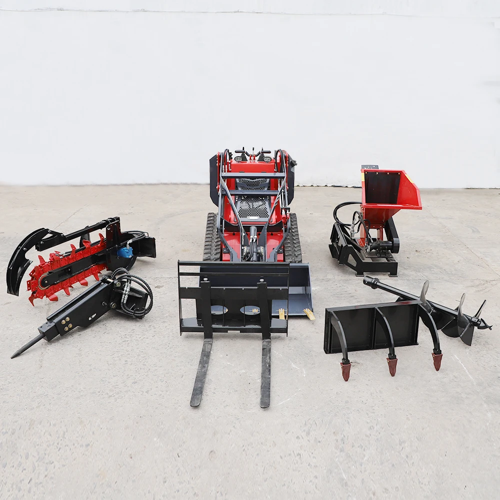 0.2 ton 0.3ton 0.4ton 0.5 ton 0.8 ton mini skid steer loader For home and construction China manufacturer skid steer loader