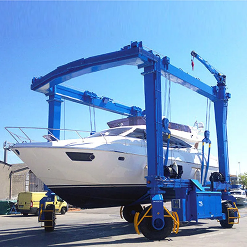 Top supplier  yacht boat handling equipment 200 ton travel boat lift crane  travel lift crane