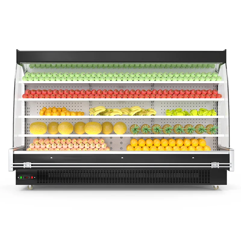 Manufacturer supply Supermarket Multideck Open Chiller Multi Deck Display Chiller With Air Curtain Low Price