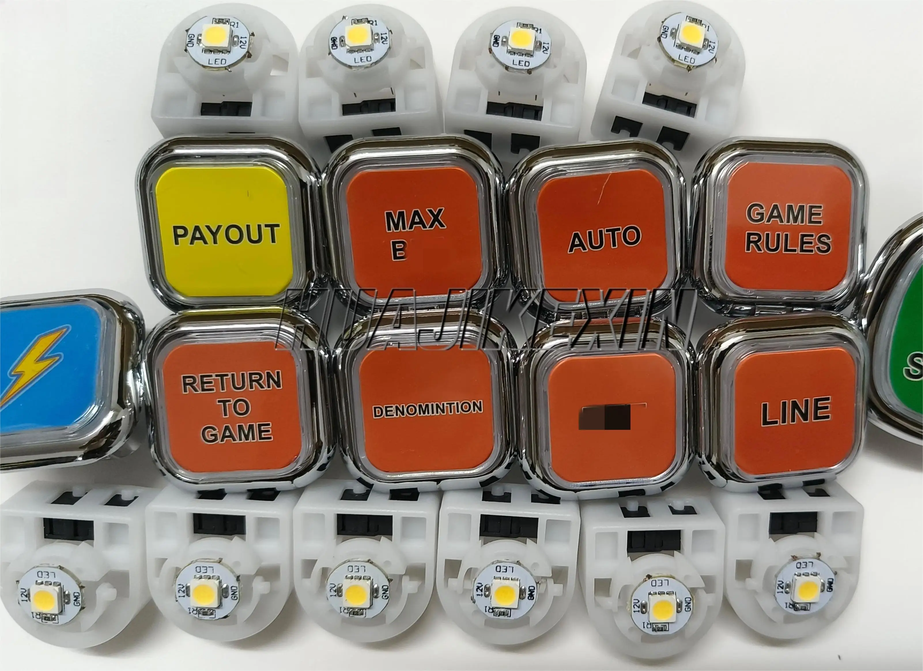 HJKX Arcade Game Push Button With Switching Square High Quality Payout Start Stop LED Button Skill Game Machine