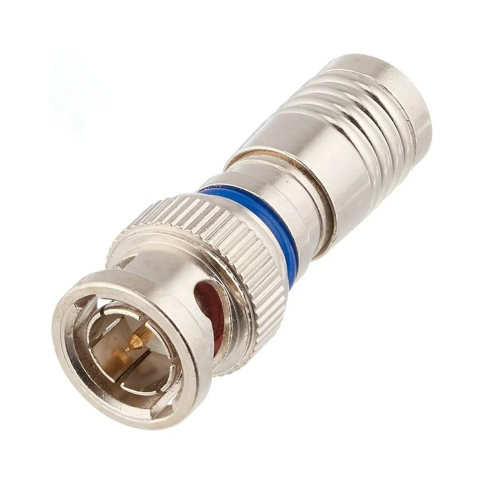 RF Connector 75ohm BNC Male Compression Coax Connector for RG59 RG140 LMR240 Cable