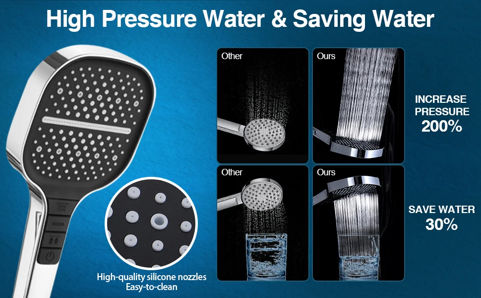 High-end Shower Head with Lifting Rod