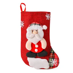 Christmas Candy Gift Socks Large Santa Claus Snowman Christmas Stockings For Sublimation Tree Decorations Christmas Stockings