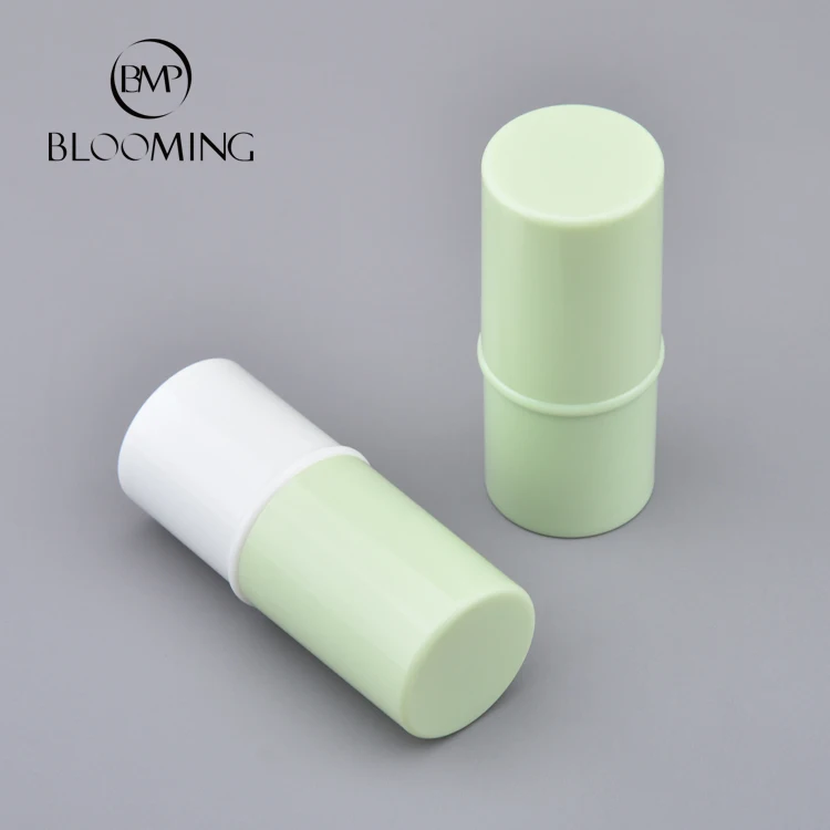 OEM ODM Factory Makeup Packaging Round Plastic Lipstick Tube Empty Case Solid Perfume Contour Lip Balm Blusher Stick Container