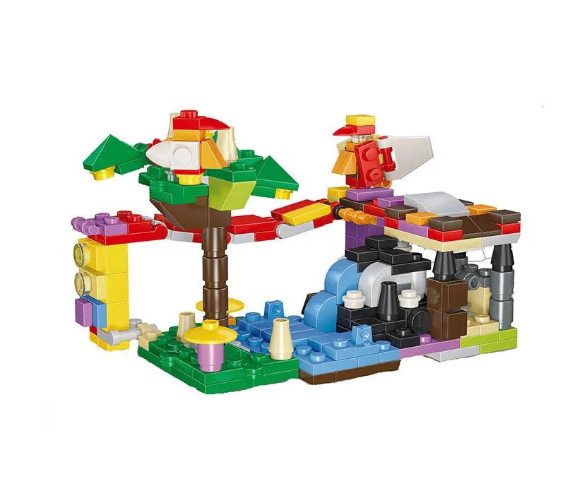 Wild Jungle Savanna  Park Around The World Building Forest DIY Zoo Animals Compatible,animal building block sets