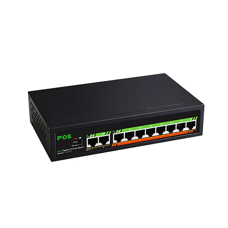 New design 8+2 port gigabit ethernet network switch Poe Ethernet Switch
