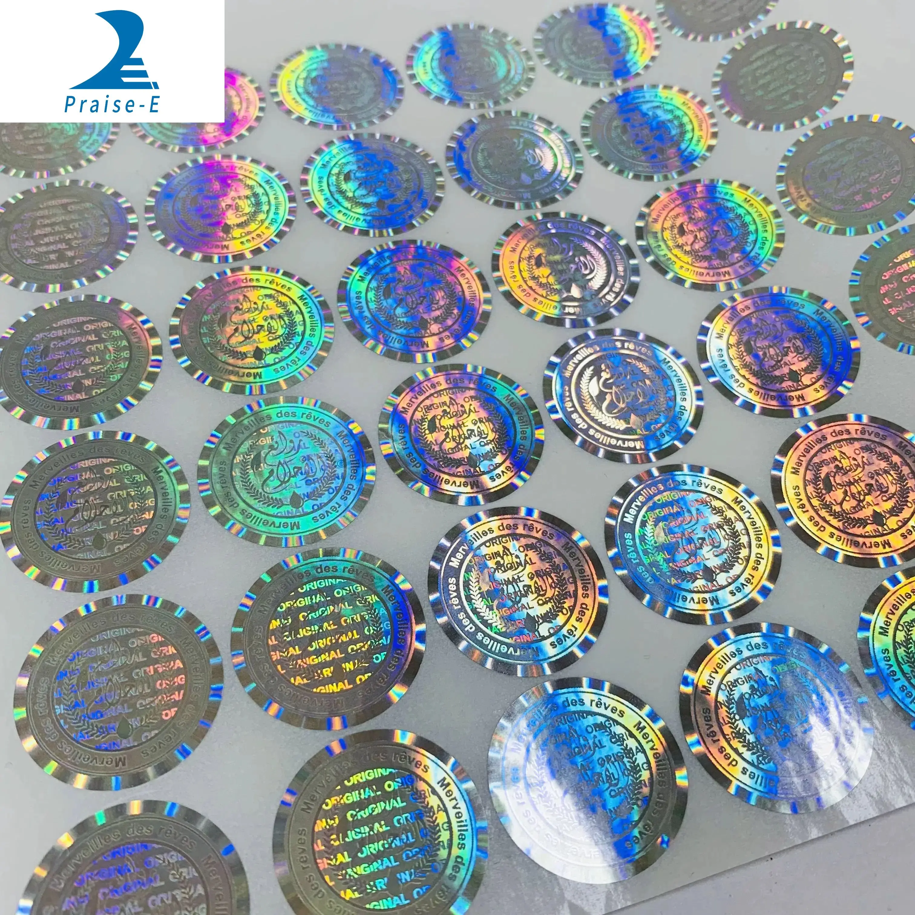 Dual channel hologram stickers custom  3d  stickers  custom logo security label