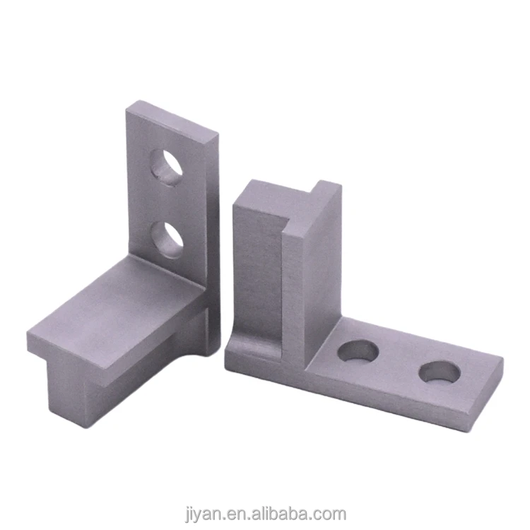 Precision Custom Made Metal L Shaped Corner Brackets With Counterbored Holes