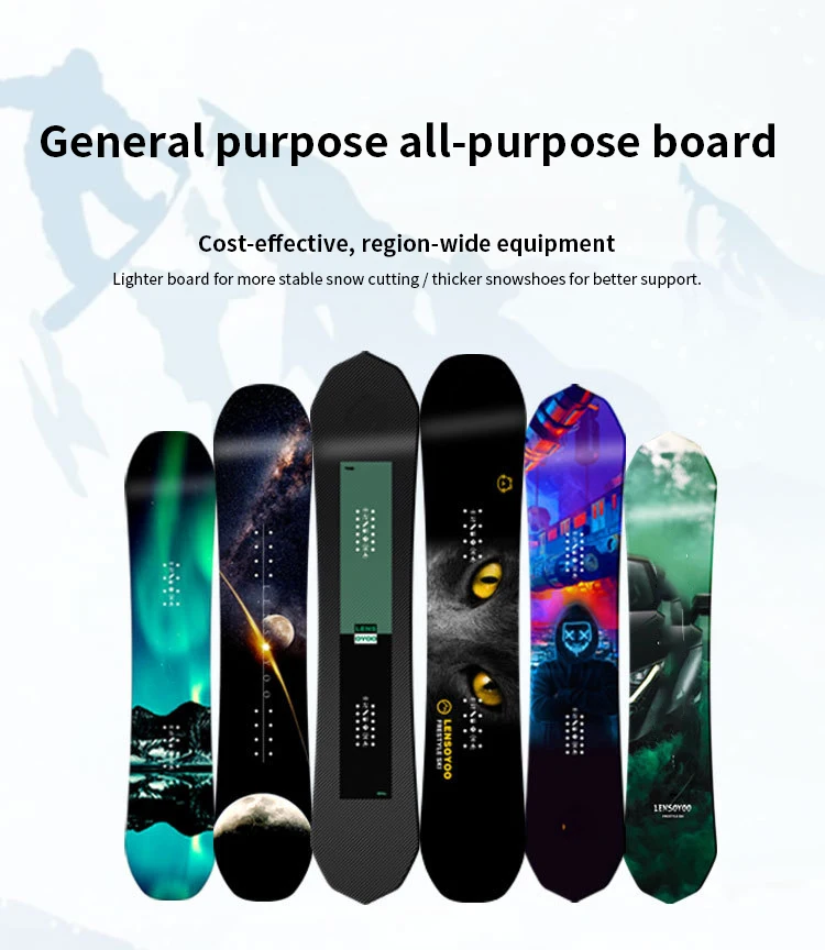 EACH Factory Wholesale Customizable All-around Board Plane-cut Skateboard Strength Glass Fibre Snowboard