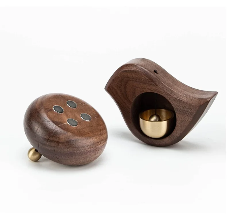 Wooden decoration door refrigerator solid wood wind chime doorbell shopkeepers bell