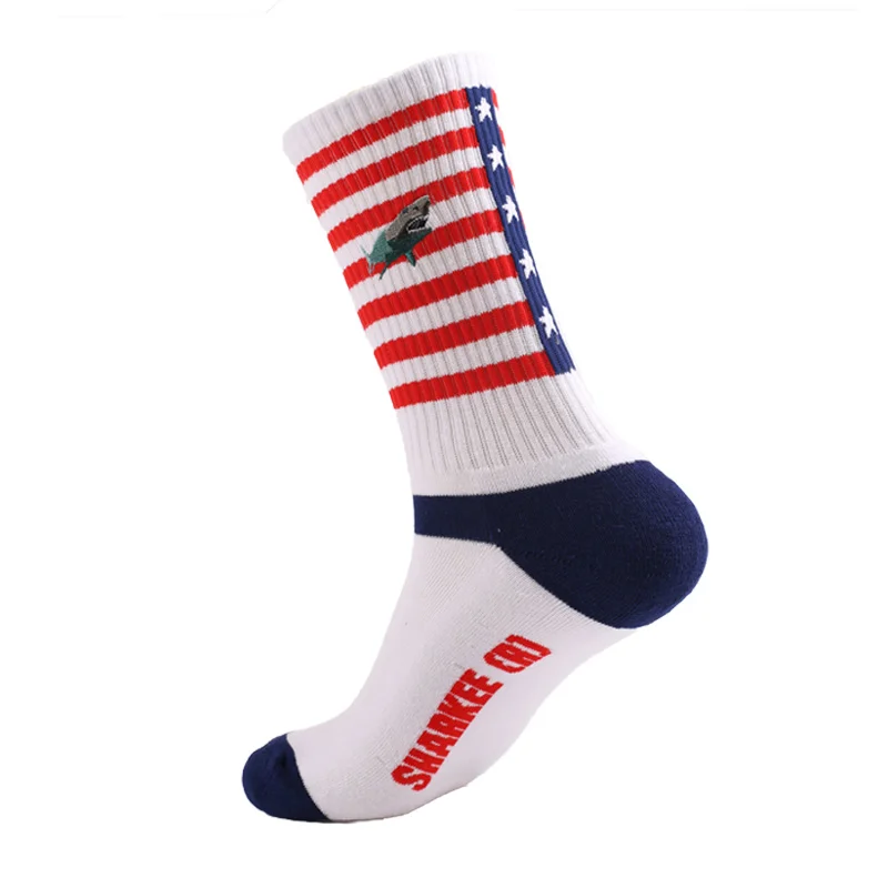 Stripe tan compression men socks with logo bamboo OEM ODM Cotton sports  sock unisex crew custom fashion camel  socks