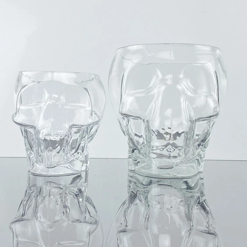 Manually Blown 750ml 1500ml Wine Champagne Glass cranium Shaped Ice Bucket