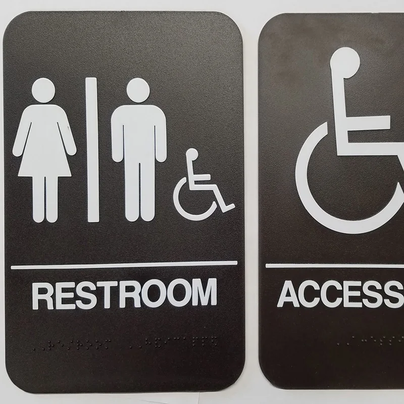 aluminium brass stainless steel hotel room number braille signs plate