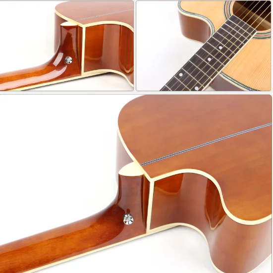 left handed rosewood acoustic guitar deviser 40 inch