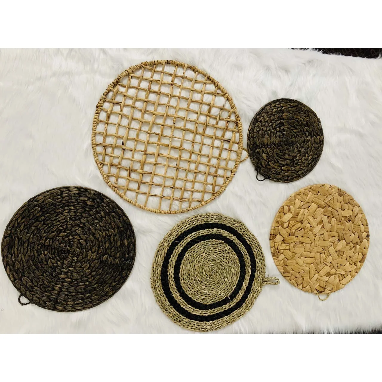  Новый продукт настенная корзина из морских водорослей и пластмассы/настенная тарелка спиральная домашний декор ручной работы