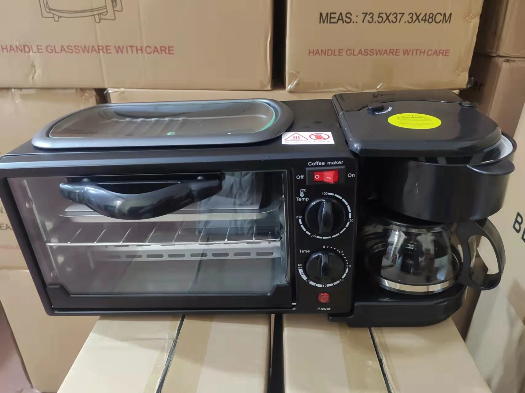 Household Multifunction Breakfast Maker Machine Temperature Control Breakfast Sandwich Maker 3 In 1 Breakfast Makers