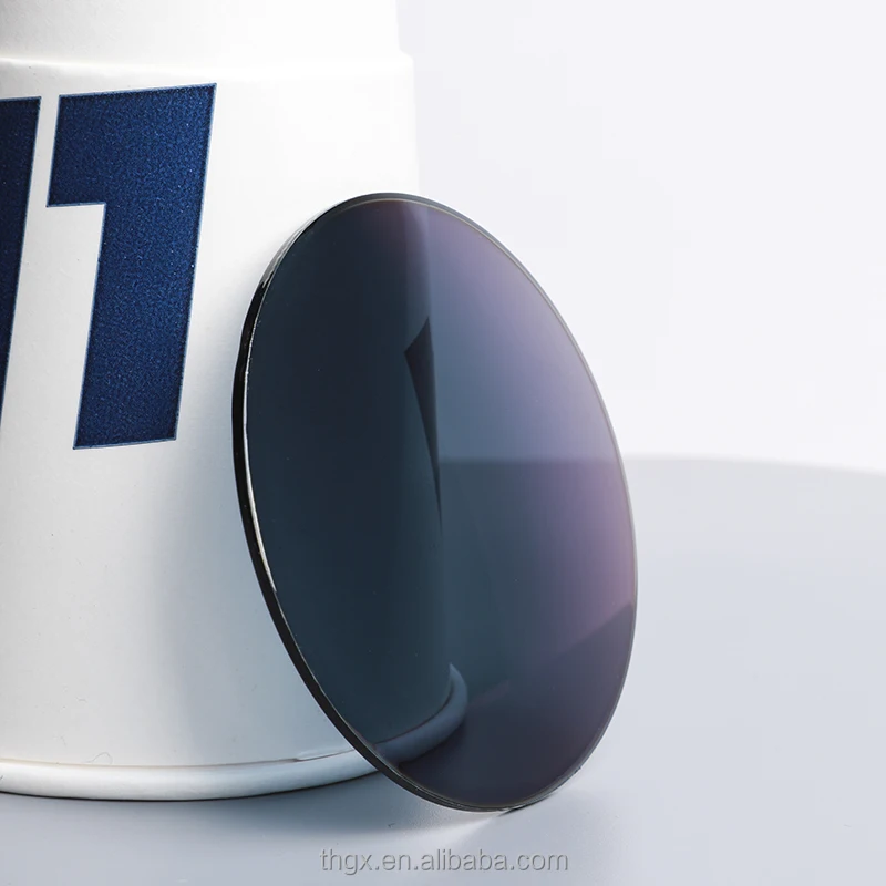 TianHe optical photochromic index 1.61 MR-8 spin photochromic single vision blue cut shmc