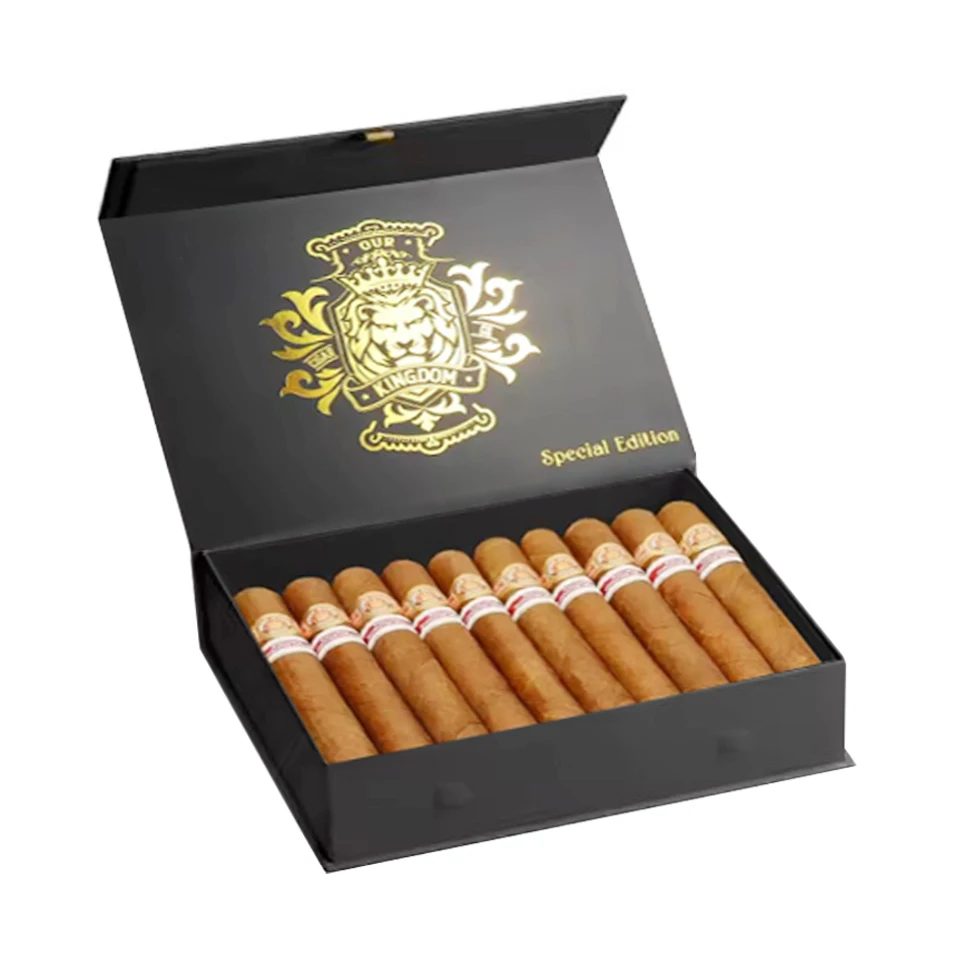 Luxury custom cigar paper package cardboard large capacity cuban Robusto cigar box packaging