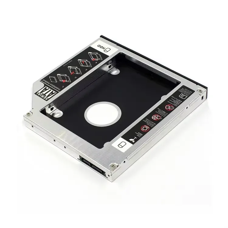 Алюминиевый 9 5 мм sata3 SSD жесткий диск адаптер cd/dvd-rom Оптический отсек для ноутбука второй HDD кэдди лоток