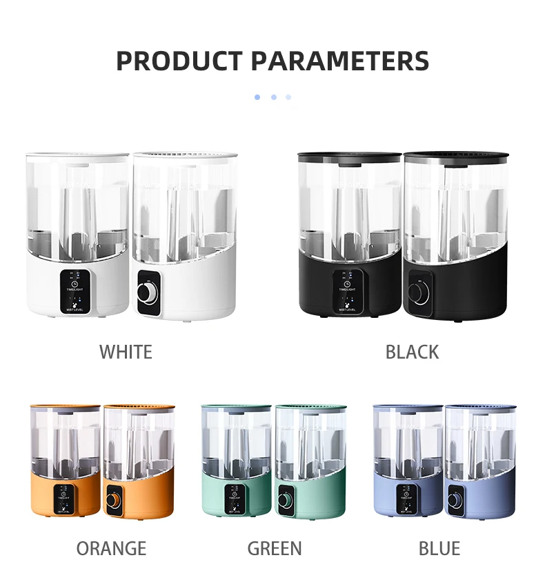 Smart Tuya Wifi Control Top Filling Aroma Diffuser 4L Transparent Water Tank Cool Warm Mist Home Ultrasonic Air Humidifier