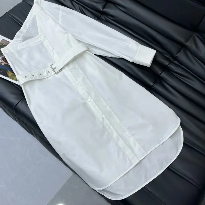 Candice 2024 latest high quality unique design puff sleeve white casual dresses women lady elegant