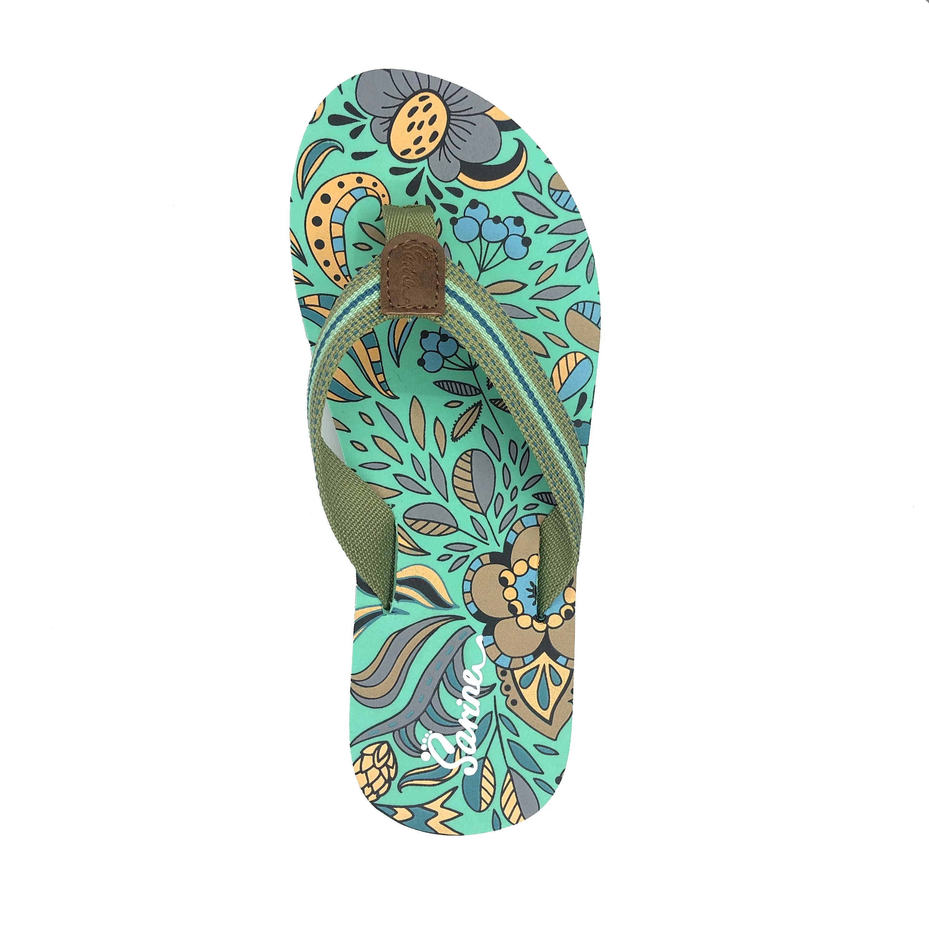 Manufacturers custom lady slipper tropical tree printing hawaii style women slippers summer new fashion flip flops