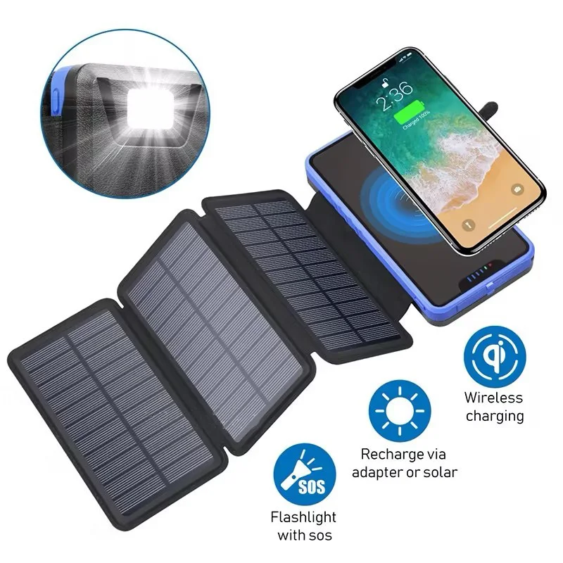 New solar powerbank  30000mah Waterproof  Type-C high capacity