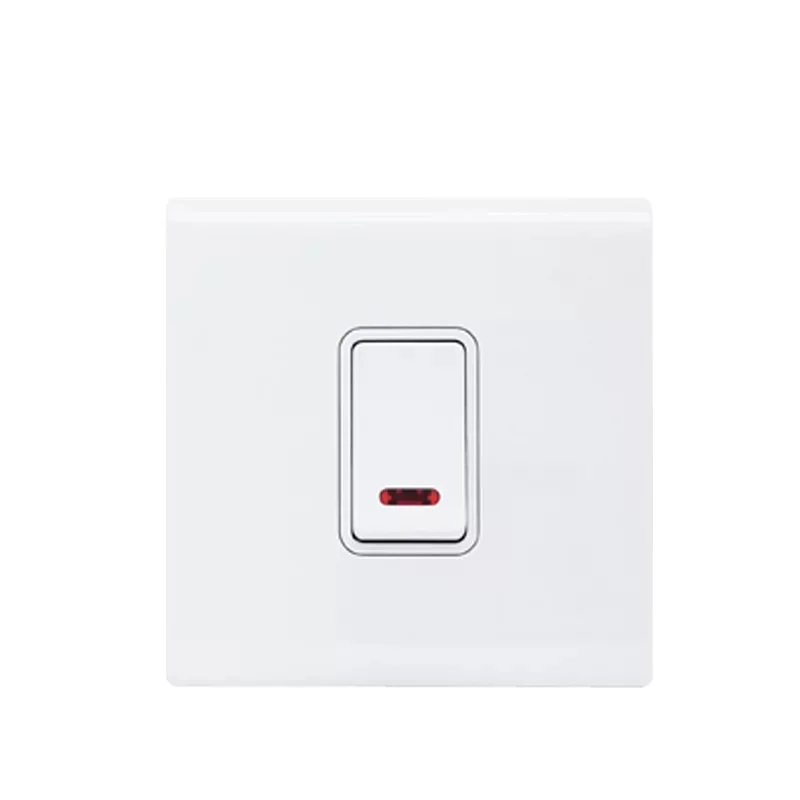 45A 250V Double Pole Switch with Neon White safety home electrical switch China supplier wall switches