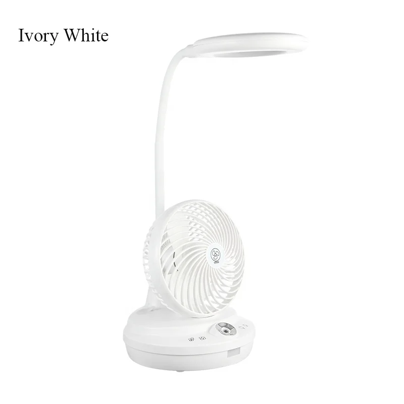 USB Interface Arbitrary Bending Three In One Multi-functional Table Fan Desk Lamp Humidifier