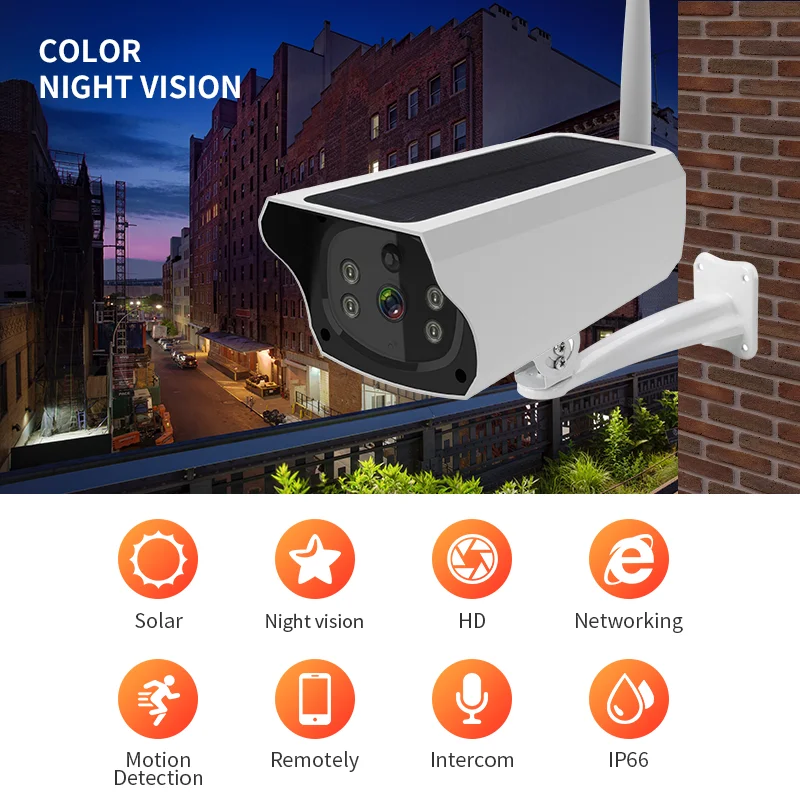  VESAFE продвижение CCTV безопасность Солнечная энергия наружная 1080P WIFI IP