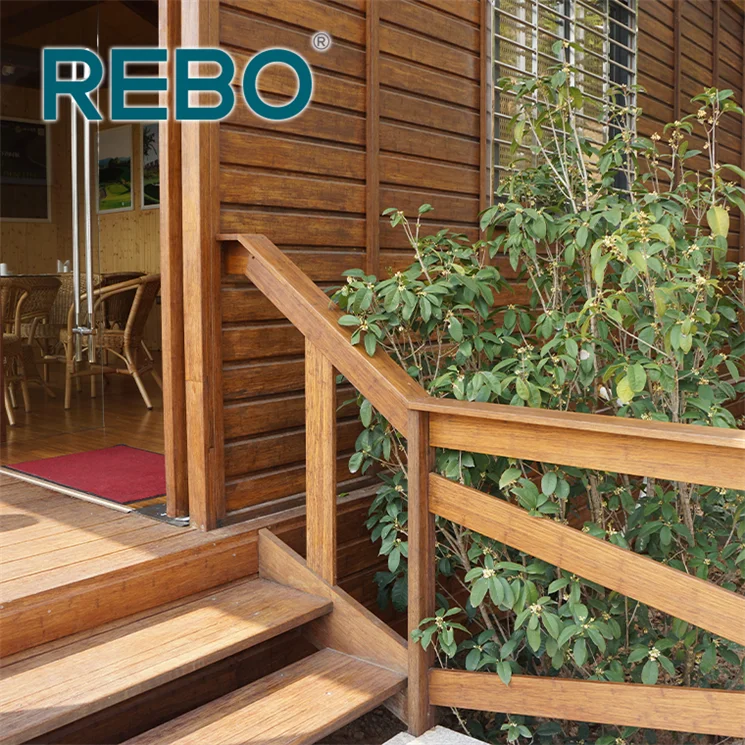 Decorative outdoor bamboo facade wall cladding panel for buildings exterior