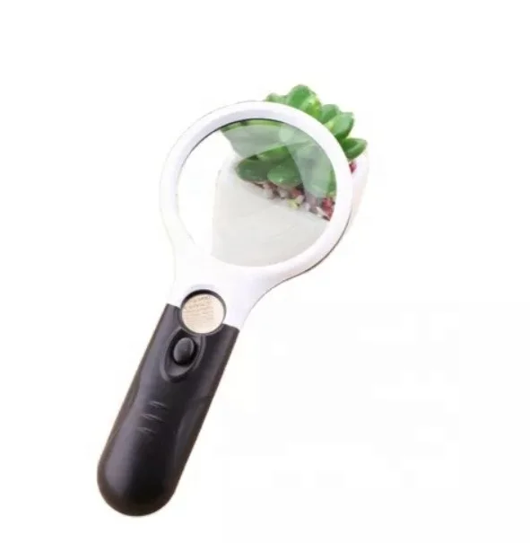 Handheld 3X 15X Illuminated Magnifier Microscope Magnifying Glass Aid Reading for Seniors loupe Jewelry Repair Tool With 3 LED