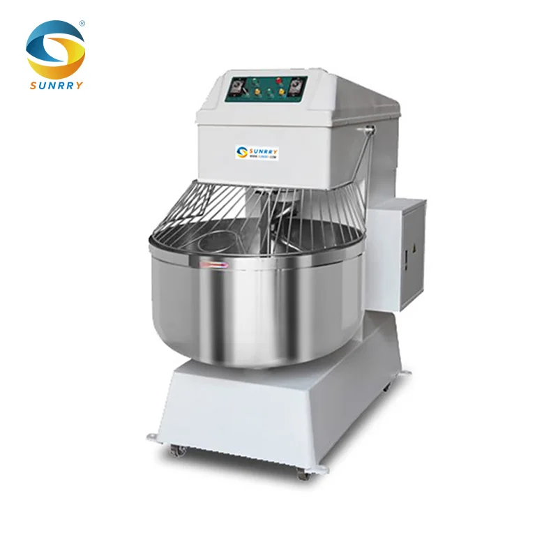 Sunrry Factory Custom Flour Mixer Machine Bakery Mixer Machine 100kg 260L Heavy Duty Dough Mixer Spiral Mxier for Bakery