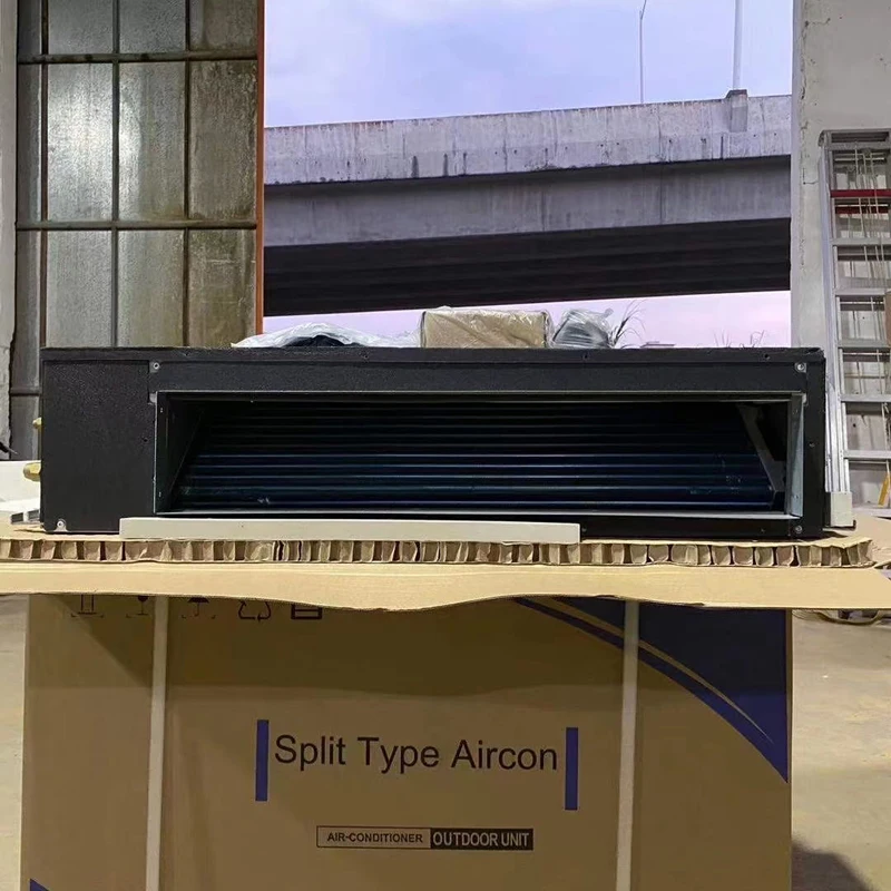 ducted fan coil unit central split air conditioner 48000btu 60000btu 380v cool and heat