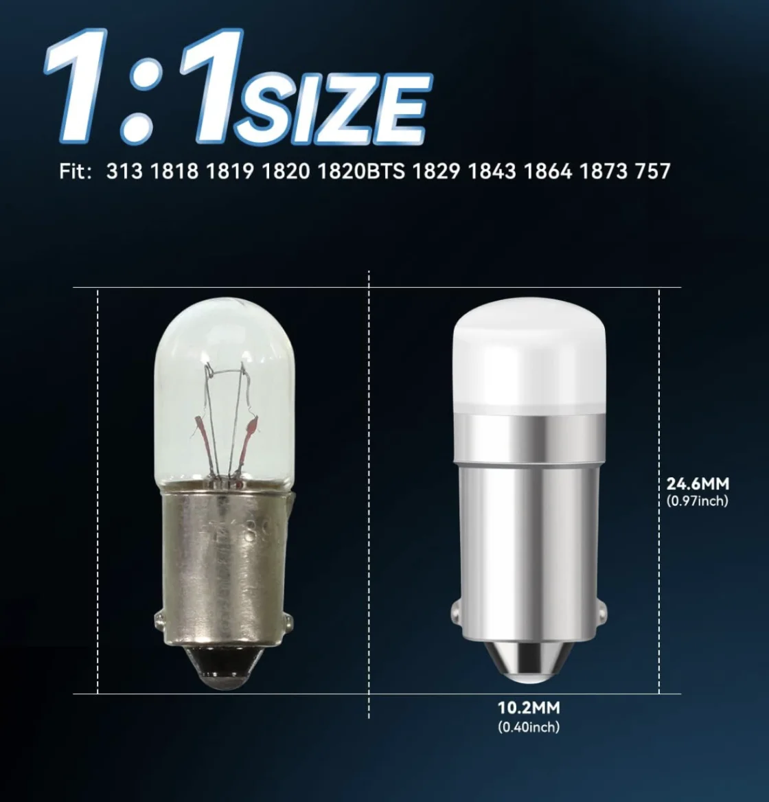 AC/DC12V #53 #57 #1893 #1815 #1816 #1898 LED indicator light bulb BA9S LED car light bulb T3-1/4 Pinball machine led bulb 6.3V