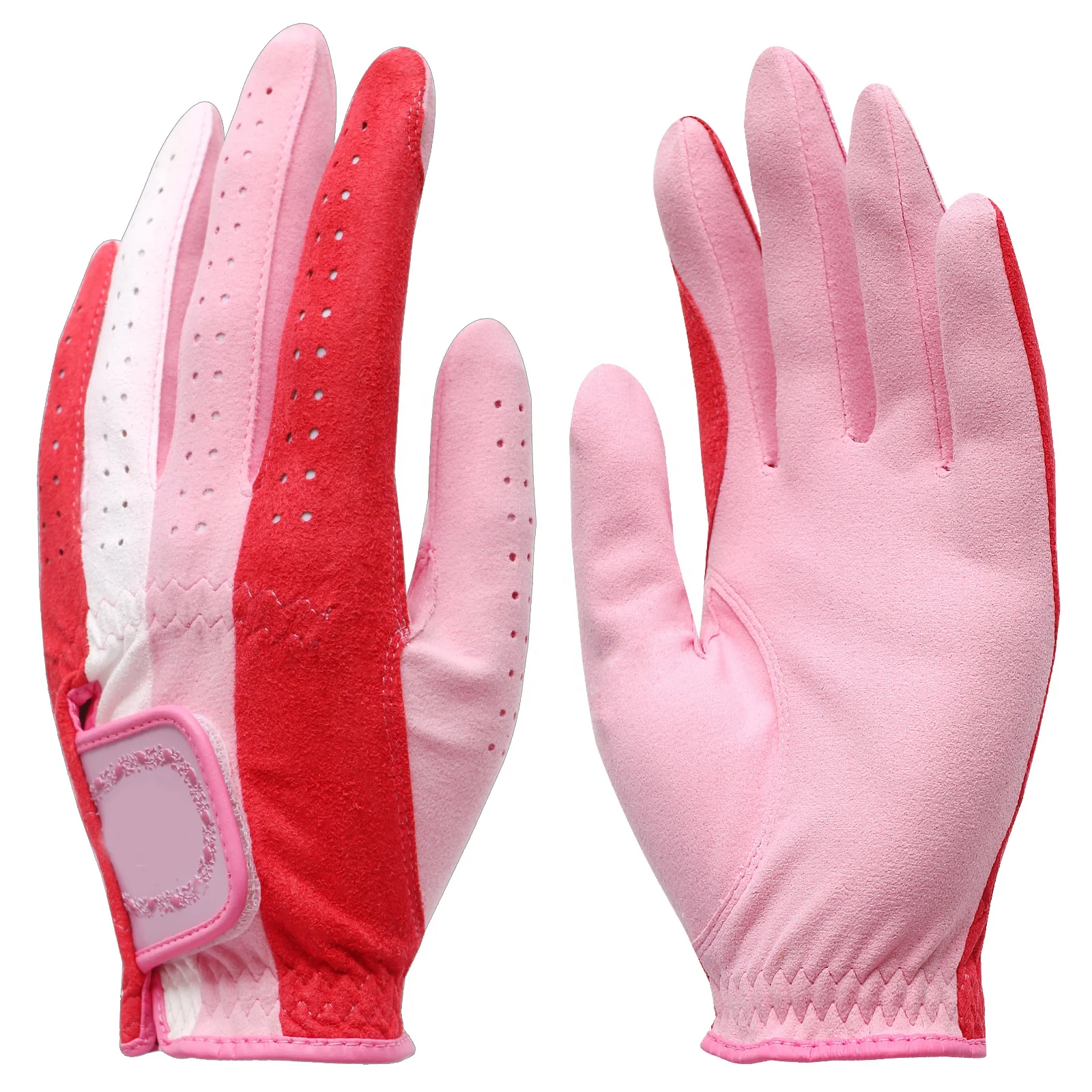 Custom Women Golf Gloves Soft Breathable PU Leather Glove