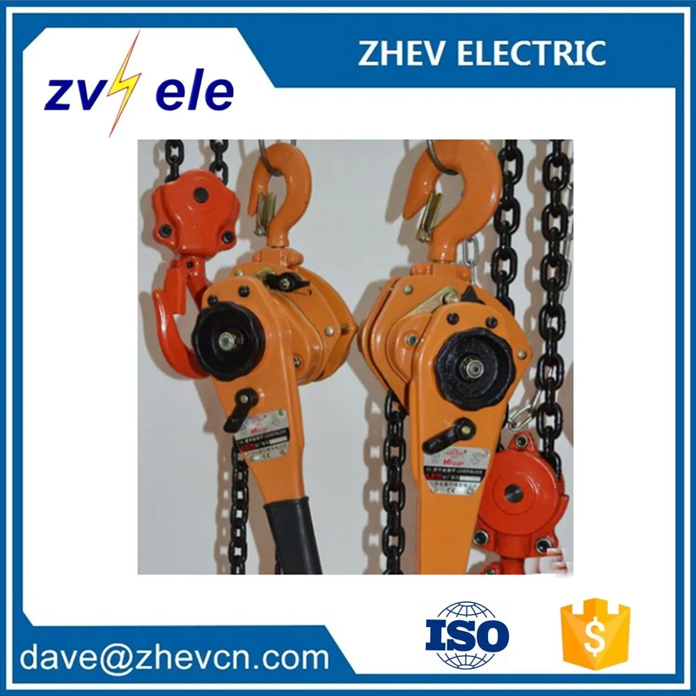 Heavy Duty Come Along 1.5T Can Hand Lever Hoist 3 Meters Chain Orange