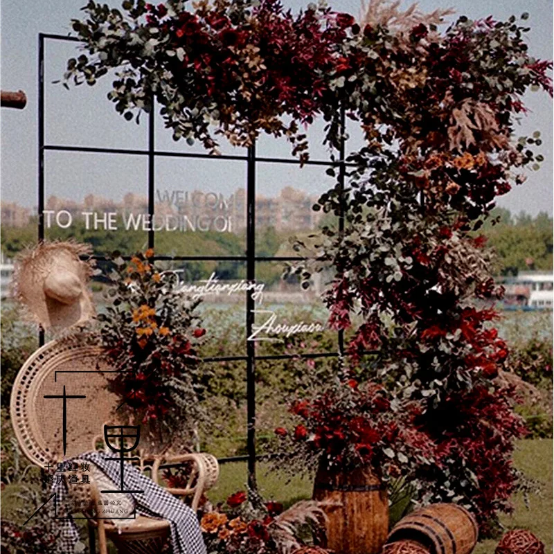 Factory Wholesale Birthday Event wedding background Frame Metal Stand Wedding Decoration Arch