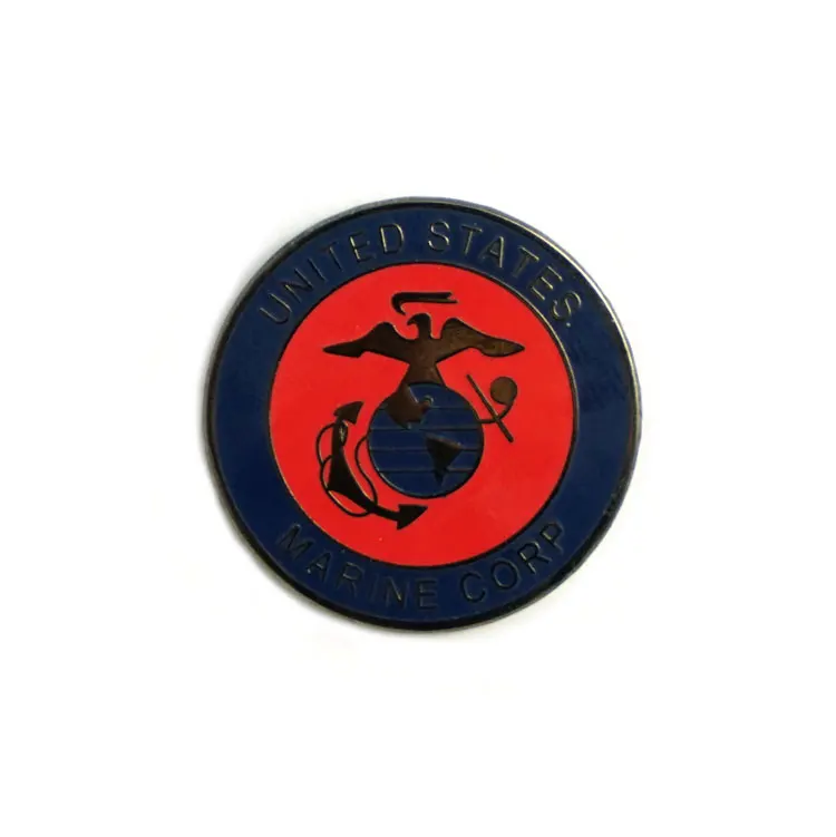 Custom Design Wholesale Price High Quality US Police Marine Crop Military Hard Enamel Pin for Clothes