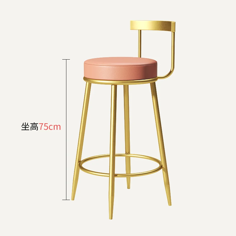 Тканевые стулья из искусственной кожи барные для продажи золотые ножки чайного дома кофейни высокие Лидер