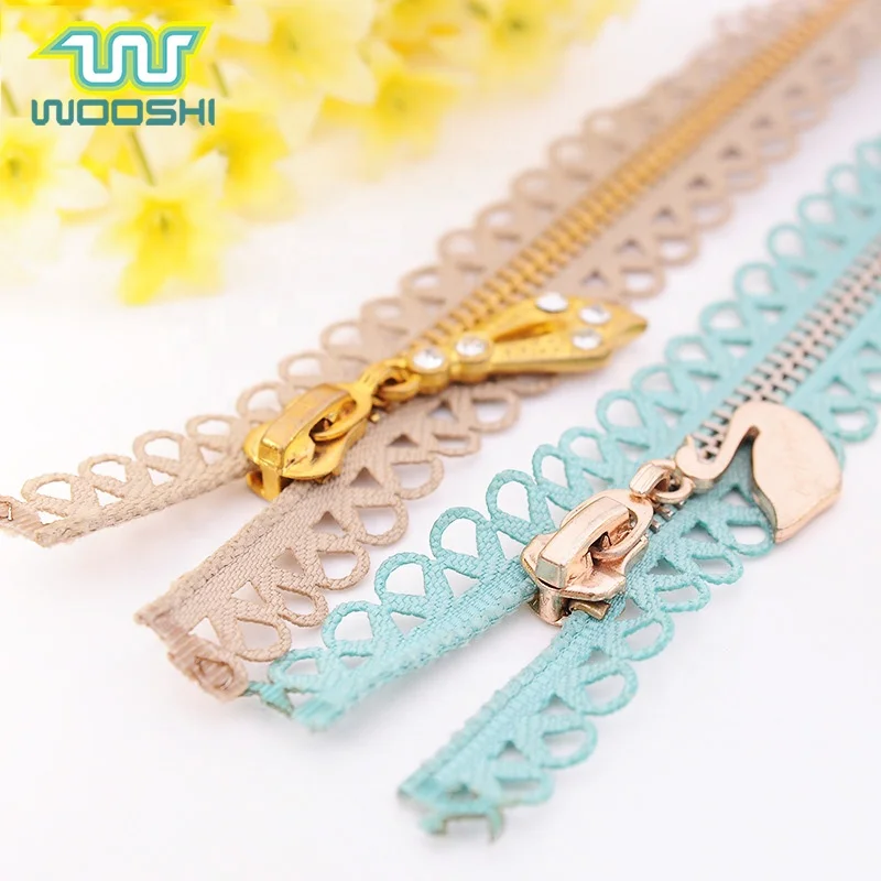 Zip for Women Shoes Brass Zippers Used Shoes Teeth Metal Decorative Ideal Lace with Rose Gold Fast Delivery China Zippers 6#