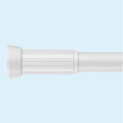 25mm Wall Mount Bathroom Suction Aluminum Fixed Extendable Shower Rod for Wardrobe