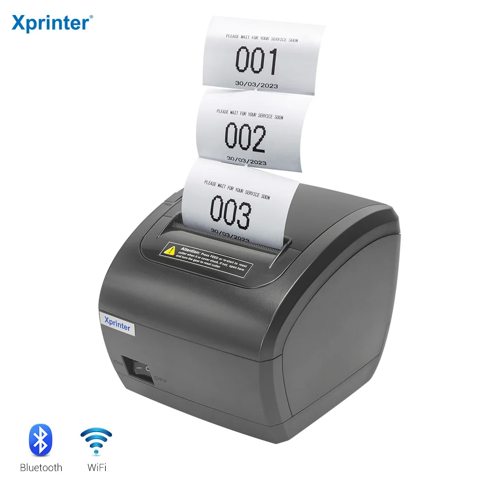 Xprinter XP-Q838L Kitchen Receipt Printer Auto Cutter Blue Tooth Usb Ports Imprimante Thermique 80mm Pos Thermal Printer