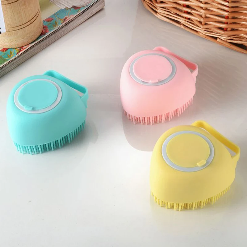 Pet Dog Bathing Brush Cat Bathing Special Brush Silicone Massage Brush Cleaning Artifact Bathing Supplies for Dogs