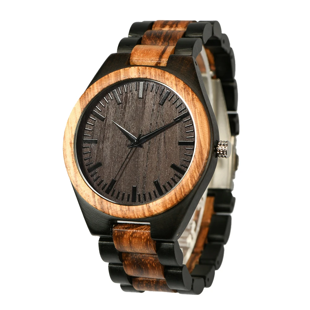 W0395 Top Sale Competitive Price Fast Shipping New Design wood gold watch Wholesale from China