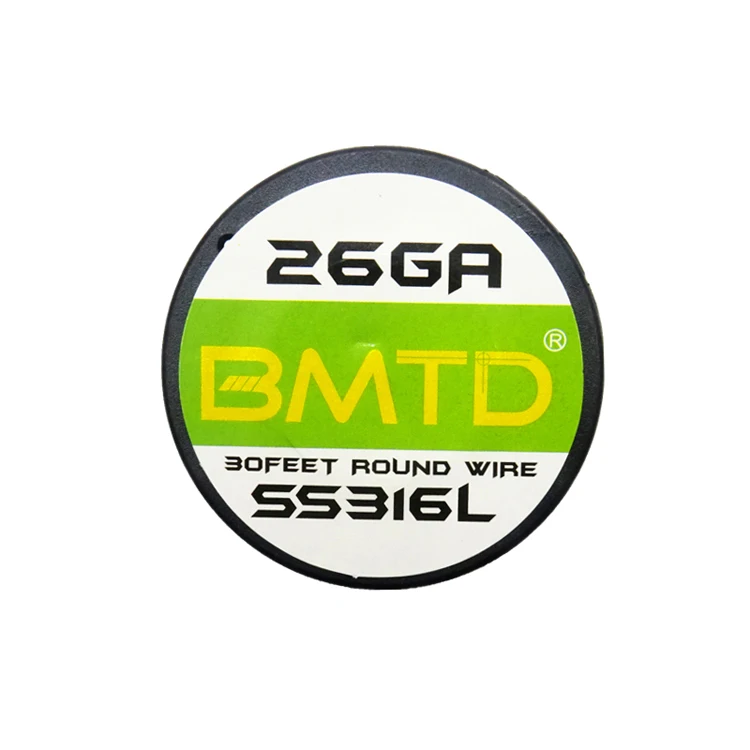 BMTD stainless steel prebuilt coil vape wire 22ga 24 26 28 30 32 gauge SS316l wire for vape